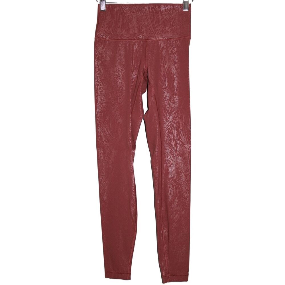 Womens Lululemon Athletica Wunder Under High Rise 28 Inch Leggings Red Size 4